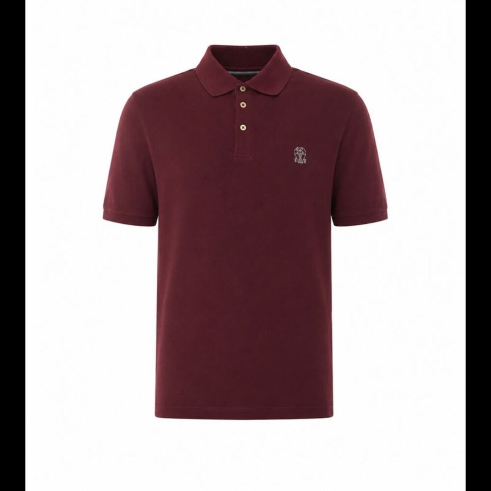 Brunello Cucinelli Men Logo Piquet Polo